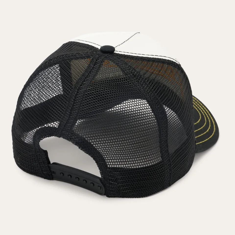 Stetson Black Script Heritage Trucker Cap Black/White Discount