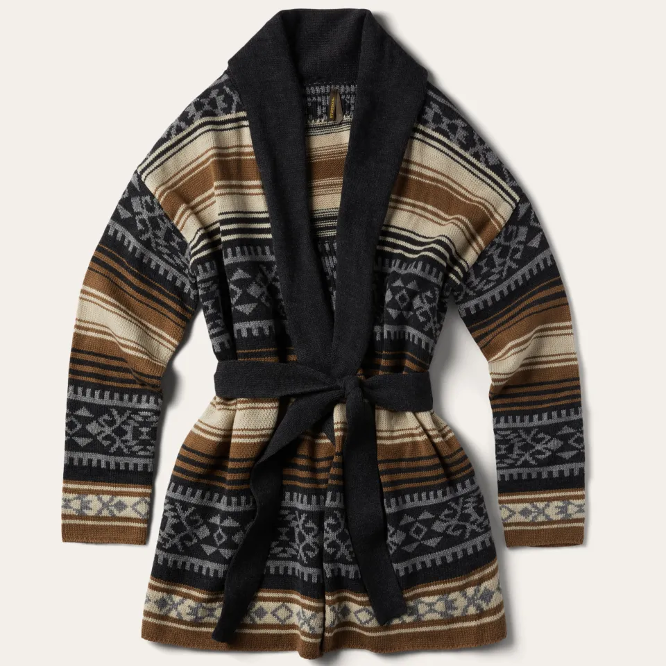 Stetson Serape Belted Cardigan Brown Fashion