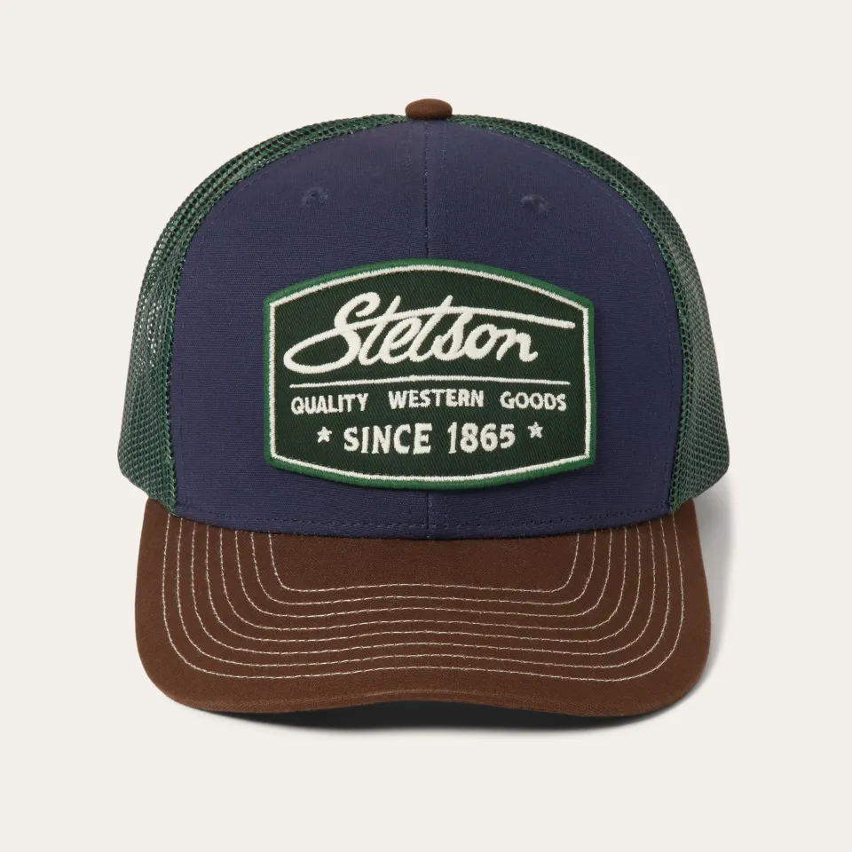 Stetson Heritage Script Trucker Cap Navy Discount