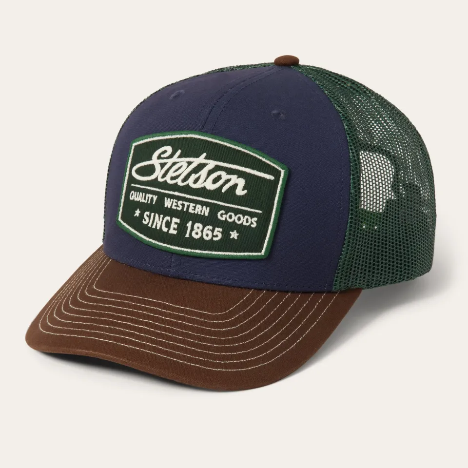 Stetson Heritage Script Trucker Cap Navy Discount