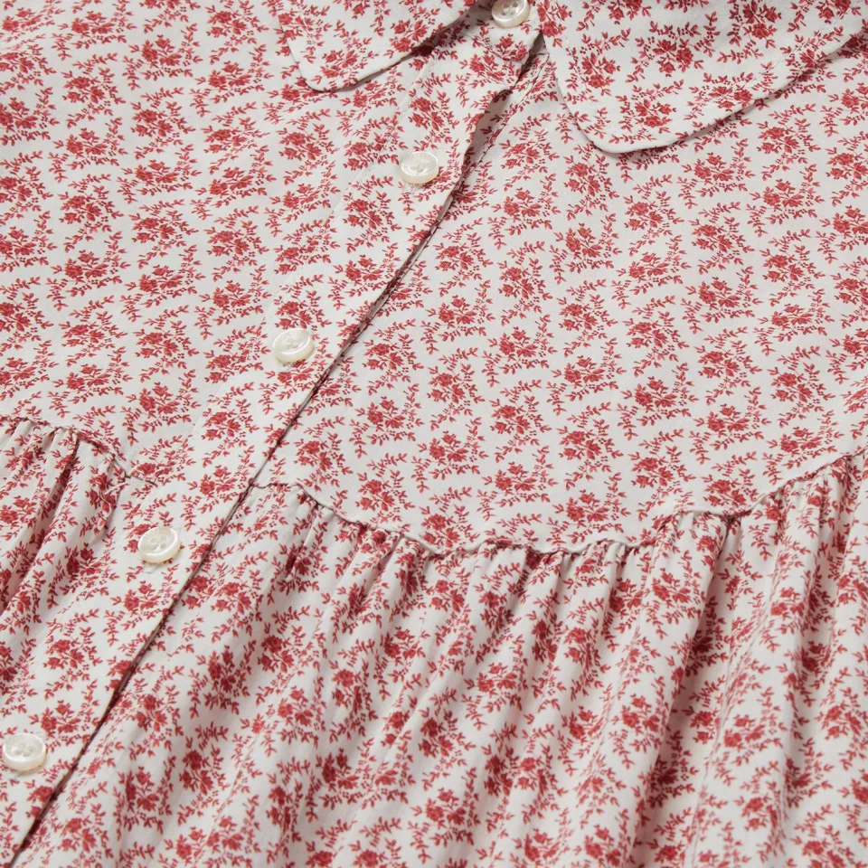 Stetson Short-Sleeved Cottage Floral Blouse Red Clearance