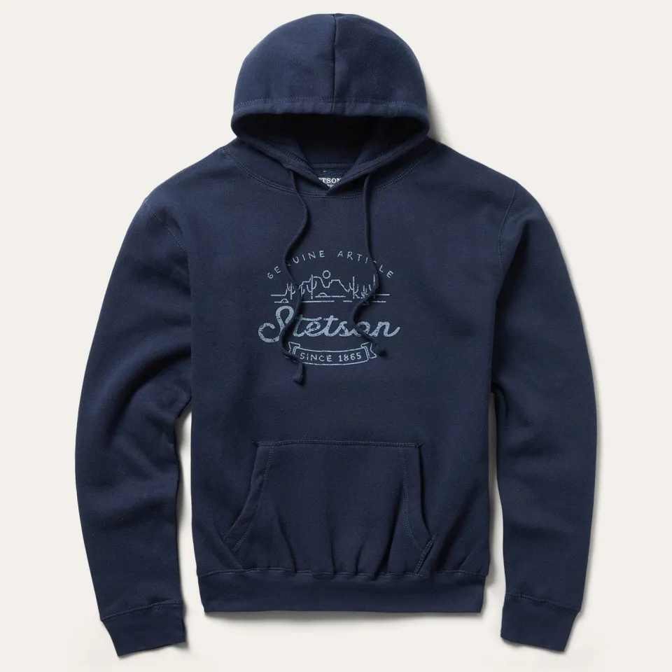 Stetson Vintage Desert Hooded Sweatshirt Blue Best Sale