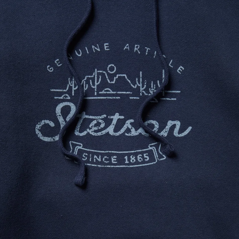 Stetson Vintage Desert Hooded Sweatshirt Blue Best Sale